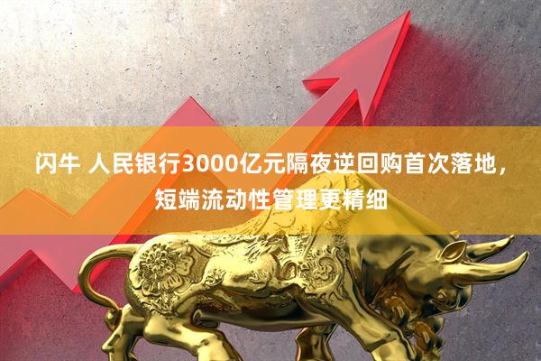 闪牛 人民银行3000亿元隔夜逆回购首次落地，短端流动性管理更精细